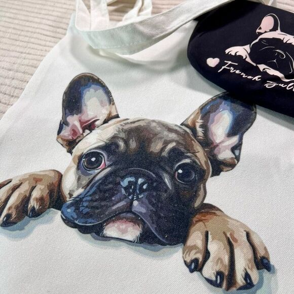French Bulldog Gift Set, Tote Bag, Make Up‎ Bag,  Christmas Gift - Picture 3 of 6